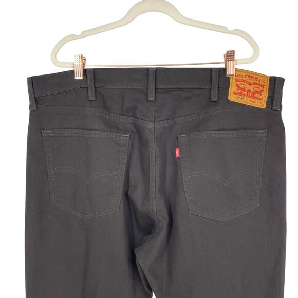 Levi's Jeans Mens 40/30 Black 559 Relaxed Straight Cotton Stretch Five Pocket - Picture 1 of 15